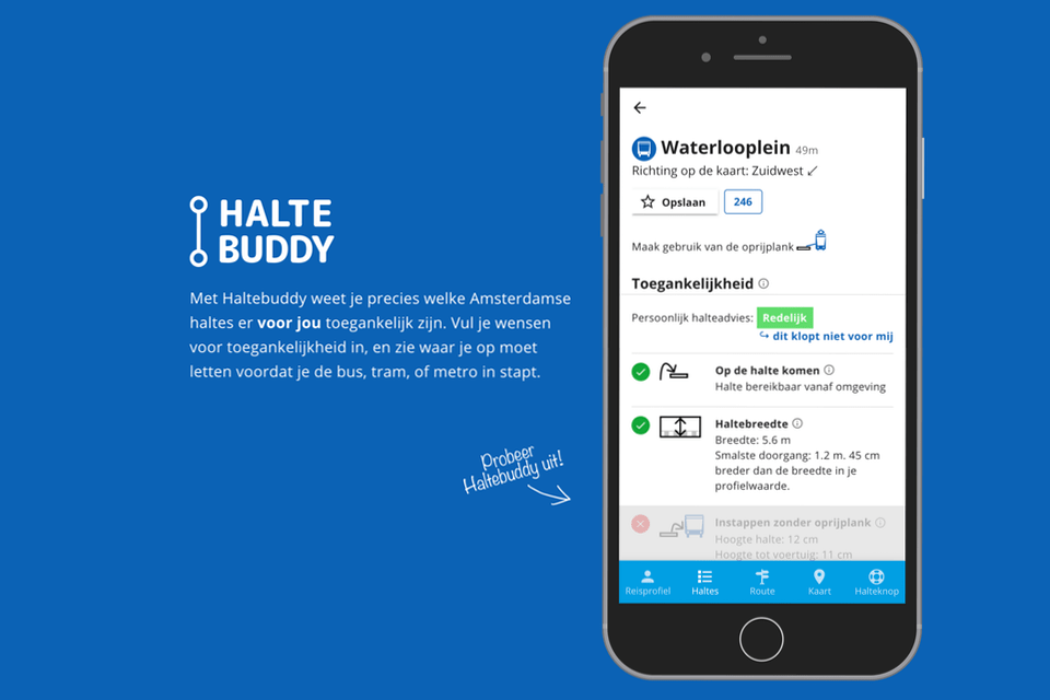 Haltebuddy mobile prototype screenshot
